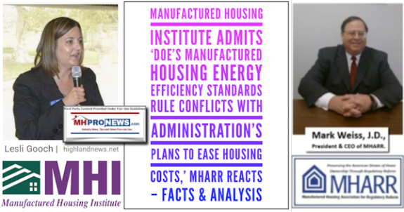 ManuHousingInstLesliGoochAdmitDOEManufacturedHomeEnergyEfficiencyStandardsRuleConflictsWithAdministrationPlansToEaseHousingCostsMHARRMarkWeissReactsFactsAnalysisMastMHProNews