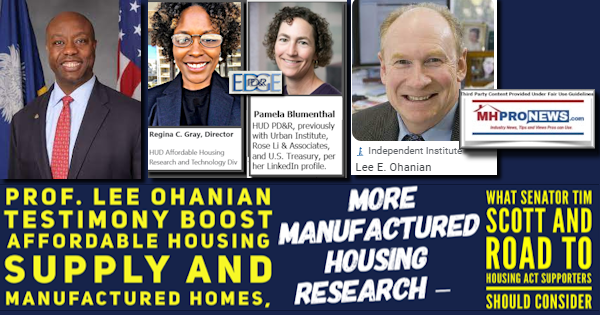 ProfLeeEOhanianTestimonyBoostAffordableHousingSupplyAndManufacturedHomesMoreManufacturedHousingResearchWhatSenatorTimScottROADtoHousingActSupportersShouldConsiderMastMHProNews