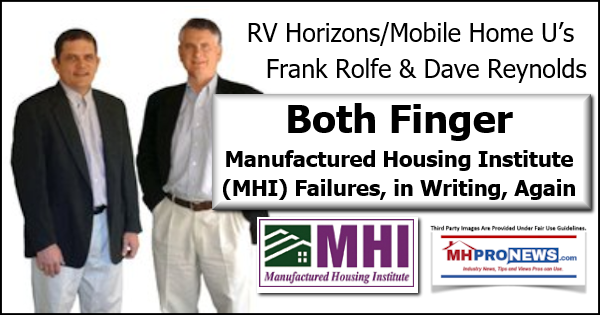 RVhorizonsMobileHomeUniversityFrankRolfeDaveReynoldsBothFingerManufacturedHousingInstituteLogoFailuresInWritingAgainMHIlogoMHProNews