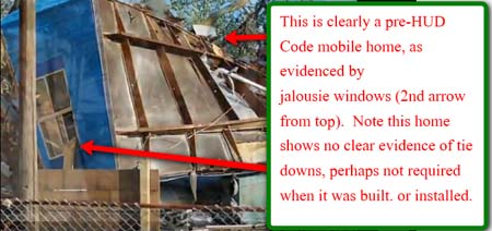 Tornado caused more destruction to conventional construction than to mobile or manufactured homes 3