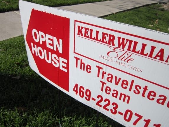 Open House Sign, Eric Miller Photo