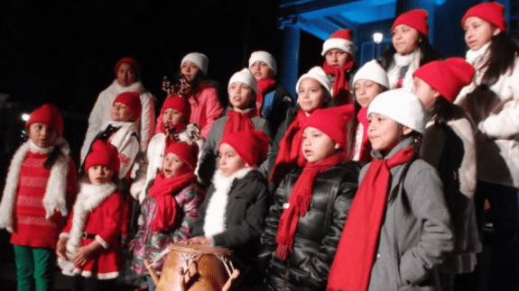 Delaware_Sussex_County_food_drive__St_michaels_catholic_church_childrens_choir_sings_Spanish_carol