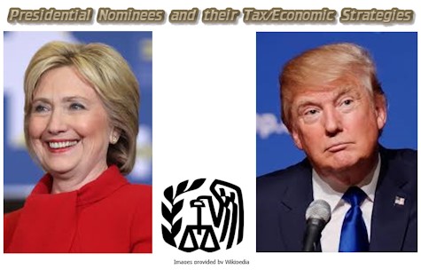 PresidentialNomineesTaxEconomicPlans_HillaryClintonDonaldTrump475x304
