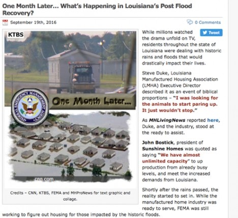 onemonthlaterlousianafloodingfemamanufacturedhousingindustrydailybusinessnewsmhpronews