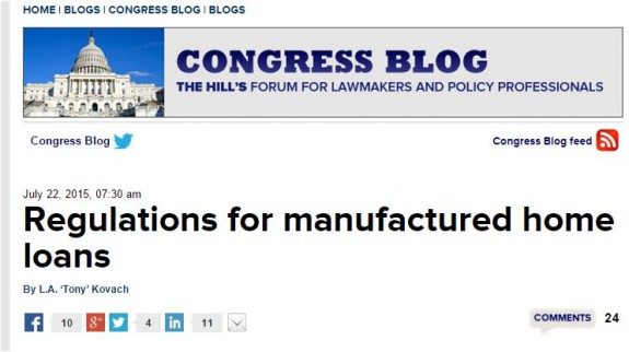 CongressBlog-creditTheHill-OpEd-LATonyKovach-postedMastheadBlog-MHProNews--575x322