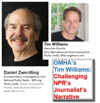 DanielZwenderlingNPR-TimWilliamsOMHA-ChallengingJournalistsNarrativeManufacturedHousingIndustryDailyBusinessNewsMHProNews
