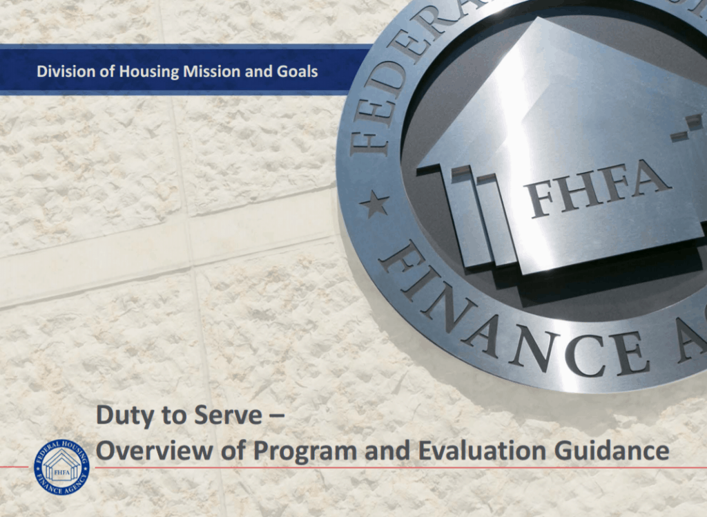 FHFADutyToServeManufacturedHousingGovtSponsoredEnterprisesFannieMaeFreddieMac-postedManufactruredHousingIndustryDailyBusinessNewsMHProNews