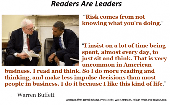 ReadersLeadersRiskComesNotKnowingWhatYoureDoingInsistTimeReadingDailySitThinkUncommonReading