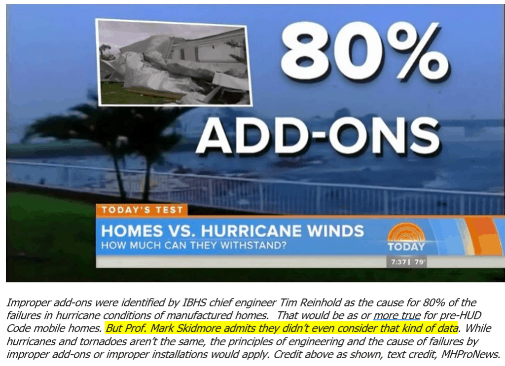 Ibhsengineertimreinholdresearchnotconsideredbymarkskdimoremichiganstateunivresearchclimatechagnetornadoesmobilehomesmhpronews