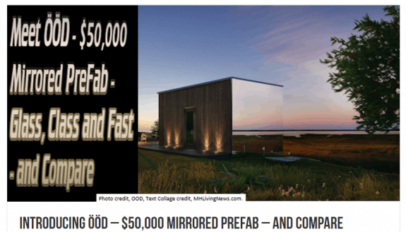 IntroducingÖÖD$50000MIrroredPrefabTinyHouseCompareManufacturedHomePreFabModularMHLivingNews