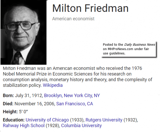 MiltonFriedmanAmericanEconomistNobelPrizeWinnerManufacturedHousingIndustryDailyBusinessNewsMHProNews