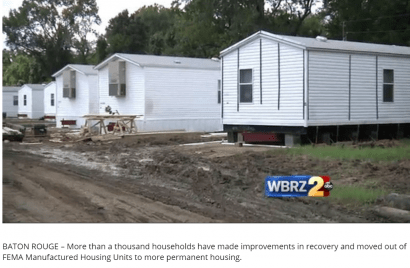 WBRZ2FEMAManufacturedHousingUnitsUpdateDailyBusinessNewsMHProNews