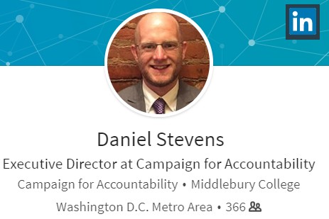 DanielStevensDirectorCampaignAccountabilityWashDCLinkedInDailyBusinessNewsMHProNews