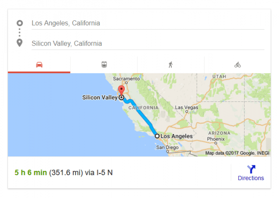 LAtoSiliconValleyCAMapCreditGoogleMapsDailyBusinessNews