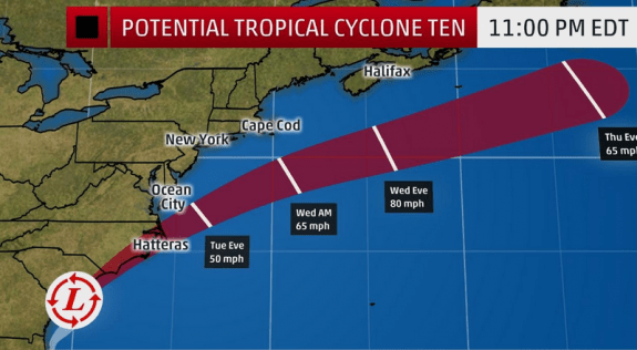 PotentialPathCyclone10CreditTheWeatherChannelDailyBusinessNews