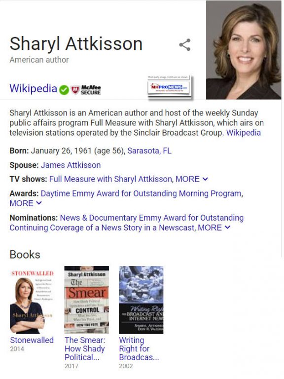 SharylAttkissonAuthorJournalistStonewalledWikipediaDailyBusinessNewsMHProNews