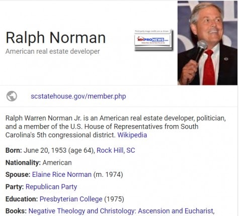 CongRalphNormanSC-R-WikipediaDailyBusinessNewsMHProNews