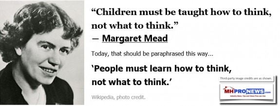 PeopleMustLearnChildrenMustBeTaughtHowtoThinkNotWhattoThinkMargaretMeadWikipediaDailyBusinessNewsMHProNEws