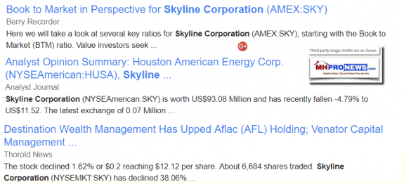 SkylineCorpAnalystNewsHeadlinesTodayDailyBusinessNewsMHProNews