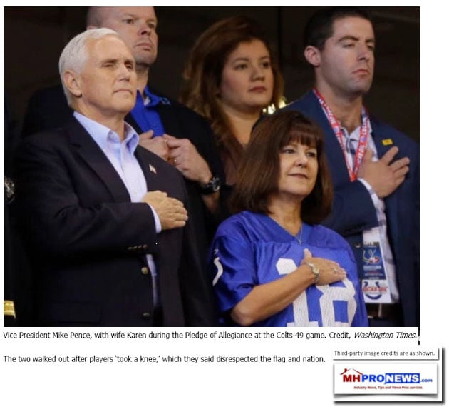 VicePresidentMikePenceWifeKarenHandOverHeartPledgeColts49ersGameWashingtonTimesDailyBusinessNewsMHProNews