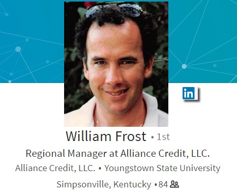 WilliamBillFrostVindicatorLInkedInAllianceCreditRegionalManagerManufacturedHousingPassagesDailyBusinessNewsMHProNews