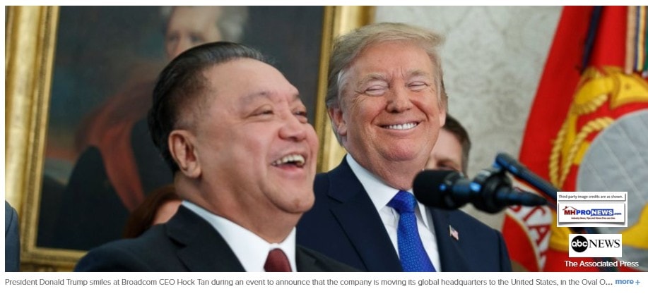 BroadComLtCEOHockTanWithPresidentDonaldJTrumpDailyBusinessNewsMHProNews