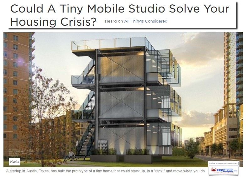 CouldTinyMobileStudioSolveYourAffordableHousingCrisisNPRKasitaDailyBusinessNewsModularPrefabManufacturedHomeMHProNews