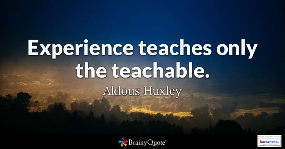 ExperienceTeachesOnlyTheTeachableAldusHuxleyBrainyQuoteDailyBusinessNewsMHProNews