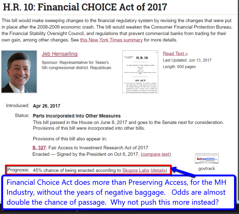 FinancialChoiceActComparedPreservingAccessMHIndustryWithoutBaggageManufacturedHousingIndustryDailyBusinessNewsMHProNews_001