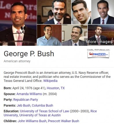 GeorgePBushWikipediaFEMAManufacturedHousingUnitsDailyBusinessNewsMHProNews