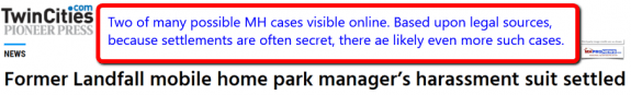 TwinCitiesFormerLandfallMobileHomeParkManagerHarrasmentSuitSettledDailyBuisnessNewsMHProNews