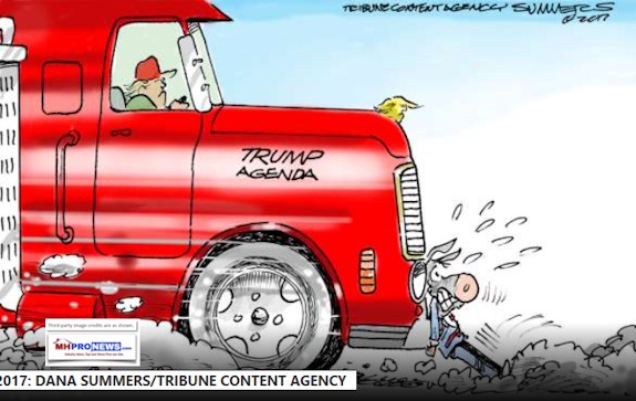 Trumpagenda2017TruckDemocraticDonkeyAssPoliticalCartoonDailyBusinessNewsMHProNews575