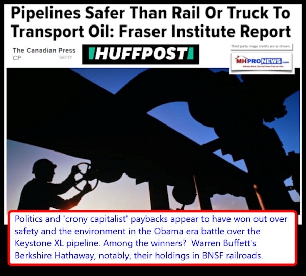 EnvironmentSafetyCronyCapitalistObamaAdminKeystoneWarrenBuffettBerkshireHathawayBNSF-DailyBusinessNewsMHProNews600