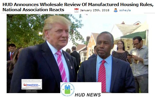 HUDAnnouncesWholesaleReviewManufacturedHousingProgramNationalAssocReactsDailyBuisnessNewsMHProNewsHUDLogo