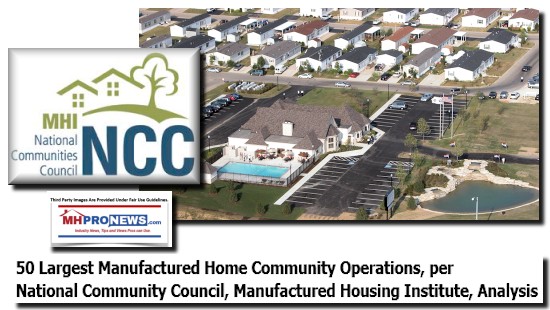 50LargestManufacturedHomeCommunitiesManufacturedHousingInstiutteMHINationalCommunitiesCouncilNCCLogoTriStarEstatesManufacturedHomeIndustryMHProNews