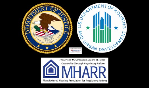 DepartmentofJusticeLogoHUDlogoManufacturedHousingAssociationforRegulatoryReformLogo525x310