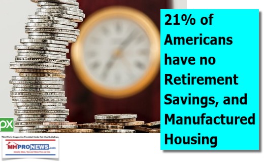 21PercentAmericansNoRetirementSavingsManufacturedHousingMHProNews