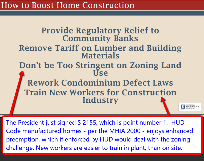 5PointsToBoostHousingYunNARMay2018ManufacturedHousingIndustryDailyBusinessNEwsMHproNews