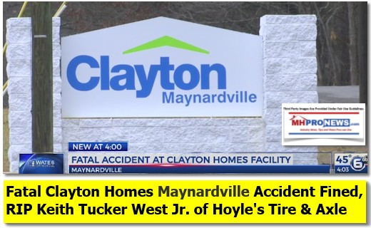 ClaytonHomesMaynardTNLogoSignDeathAtClaytonRIPKeithTuckerWestDailyBusinessNewsMHProNews