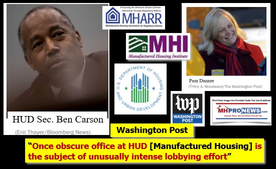 HUDSecBenCarsonPamDannerHUD-ManufacturedHousingInstituteMHIManufacturedHousingAssocRegulatoryReformMHARRWashPostLogosThirdPartyMHProNewsLogo