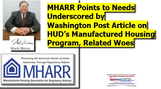 ManufacturedHousingAssocRegulatoryReformMHARRPointsNeedsUnderscoredByWashingtonPostHUDsManufacturedHousingProgramOfficeManufacturedHousingInstitute