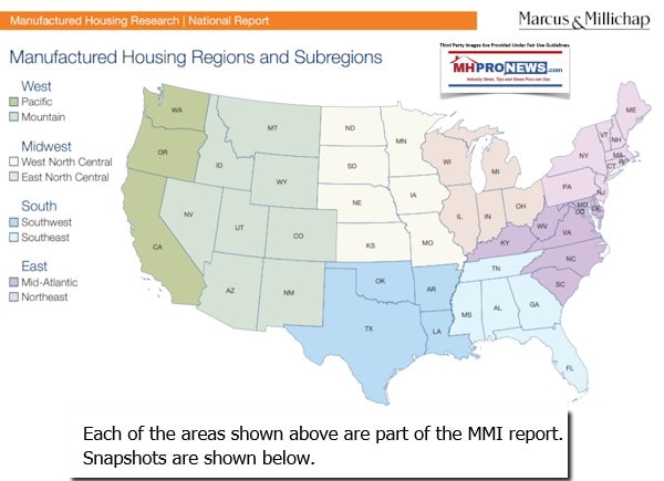 NationalManufacturedHousingRegionsSubregionsMapMMIManufacrturedHomeCommunityIndustryDailyBusinessNewsMHProNews