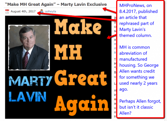 MartyLavinMakeManufaturedHousingGreatAgainMartyLavinDailyBusinessNewsMHProNewsReplyToGeorgeAllen