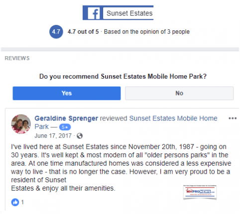 SunsetEsttesMobileHomeParkFacebookDailyBusinessNewsMHProNEws