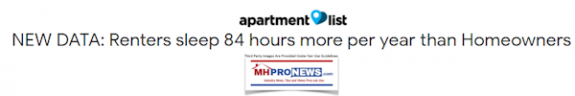 ApartmentListNewDataRentersSleep84MoreHoursPerYearThanHomeOwnersDailyBusinessNewsMHProNews