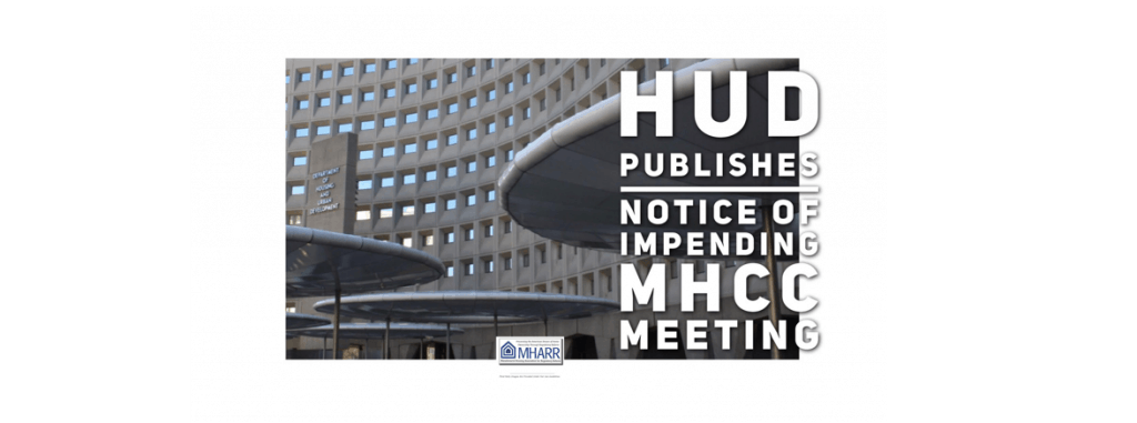 HUD-publishesNoticeofImpendingMHCCMeeting-MHARR-manufacturedhomepronews-com