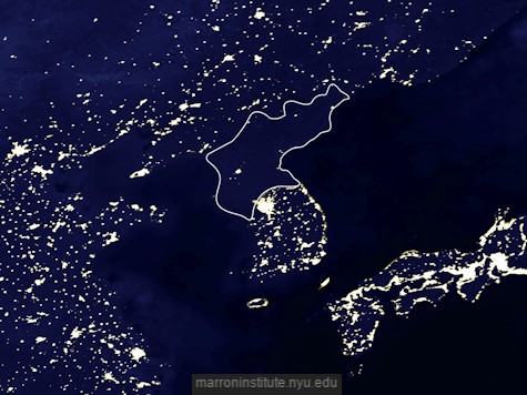 Northkoreasouthkoreafromspacenight creditmarioninstitute postedmhpronews