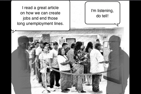 Ending unemployment1 purely political cartoon mhlivingnews.com