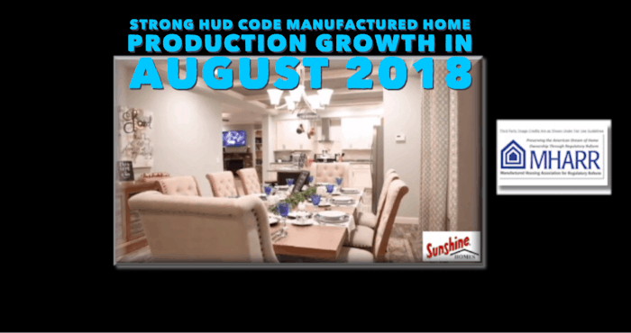 StrongHUDCodeManufacturedHomeProductionGrowthAugust2018ManuacturedHousingAssociationRegulatoryReformMHARRLogo