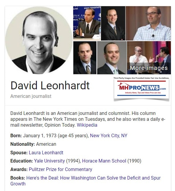 DavidLeonhardtJournalistNewYorkTimesWikipediaDailyBusinessNewsMHproNews